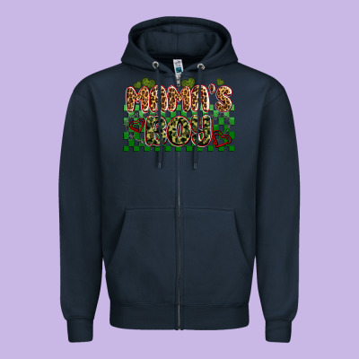 Valentines Day Mama's Boy Olivia Zipper Hoodie Designed By Oliviacreatesart