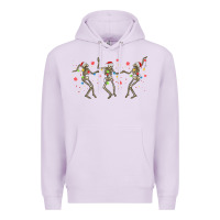 Lilac dancing skeleton christmas Premium Hoodie - MaliasSmallBusiness