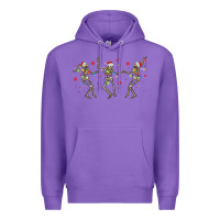 Purple dancing skeleton christmas Premium Hoodie - MaliasSmallBusiness