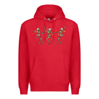 Red dancing skeleton christmas Premium Hoodie - MaliasSmallBusiness