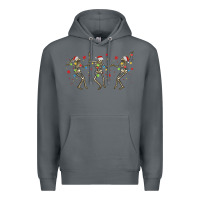 Rock dancing skeleton christmas Premium Hoodie - MaliasSmallBusiness