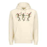 Sandshell dancing skeleton christmas Premium Hoodie - MaliasSmallBusiness