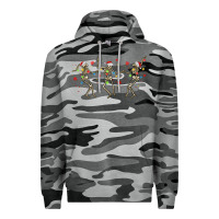 Slate Camo dancing skeleton christmas Premium Hoodie - MaliasSmallBusiness