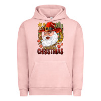 Pigment Salmon Cowboy Christmas Santa Urban Hoodie - BundleAndBundleShop