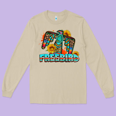 Freebird Thunderbird Long Sleeve Tee Designed By Adodesignshop