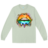 Matcha rainbow lips Long Sleeve Tee - Zillion Design Studio