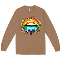 Toasted Coconut rainbow lips Long Sleeve Tee - Zillion Design Studio