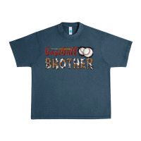 Midnight Navy baseball brother with leopard Urban Heavy Tee - texasbilliewilder