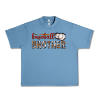 Pebble Blue baseball brother with leopard Urban Heavy Tee - texasbilliewilder