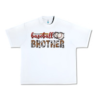 White baseball brother with leopard Urban Heavy Tee - texasbilliewilder