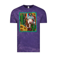 Cloud Purple Western Christmas Cow Vintage Tee - RanaPortraitStore