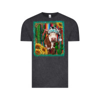 Vintage Black Western Christmas Cow Vintage Tee - RanaPortraitStore