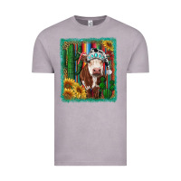 Vintage Zinc Western Christmas Cow Vintage Tee - RanaPortraitStore
