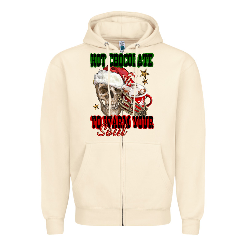 Hot Chocolate To Warm Your Soul Zipper Hoodie by FaDigitalArtStudio | Teevron