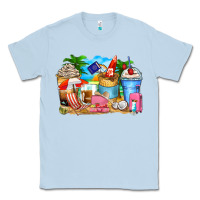 Dusty Blue travel coffee cups Classic Tee - Zillion Design Studio