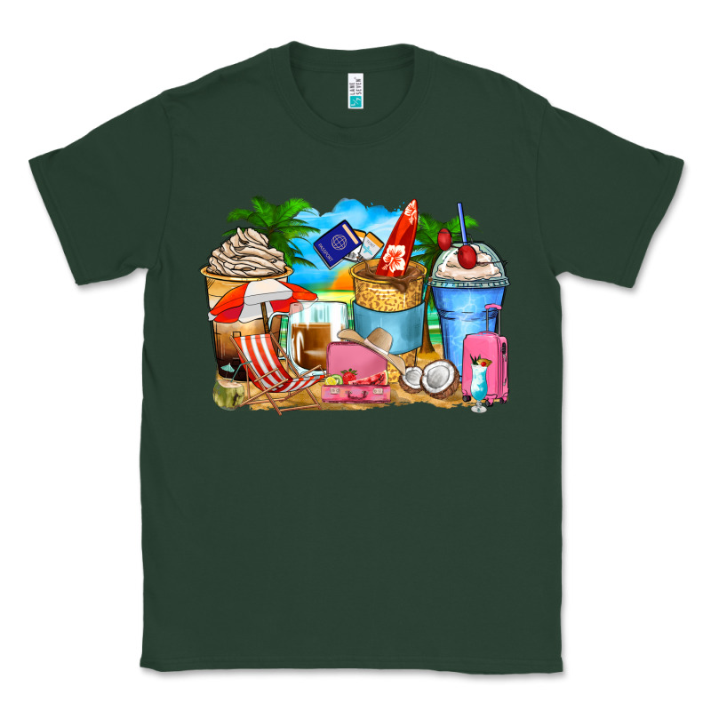 Travel Coffee Cups Classic Tee by Zillion Design Studio | Teevron