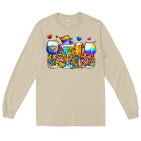 Mushroom pride wine cups Long Sleeve Tee - Zillion Design Studio