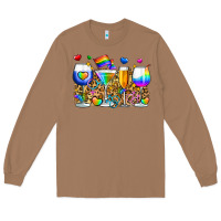 Toasted Coconut pride wine cups Long Sleeve Tee - Zillion Design Studio