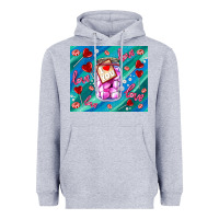 Heather Grey sugar with love Heavyweight Hoodie - AdoDesignShop