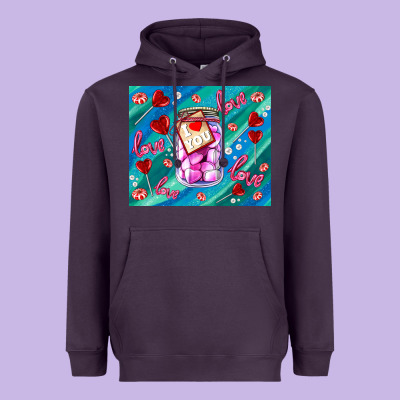 Sugar With Love Heavyweight Hoodie Designed By Adodesignshop