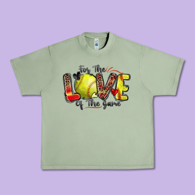 For The Love Of The Game Softball Urban Heavy Tee Designed By Zillion Design Studio