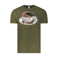 Vintage Olive coffee  americano Vintage Tee - BarkalooDesign