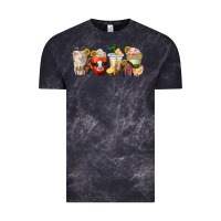 Cloud Black farm animals coffee cups Vintage Tee - texasbilliewilder