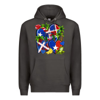 Smoke puerto rico with dominican republic hearts Premium Hoodie - NancyCooperArtShop