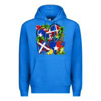 True Royal puerto rico with dominican republic hearts Premium Hoodie - NancyCooperArtShop
