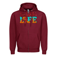 Burgundy firefighter life Zipper Hoodie - HRA Design Shop
