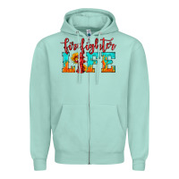 Seafoam firefighter life Zipper Hoodie - HRA Design Shop