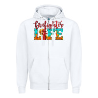 White firefighter life Zipper Hoodie - HRA Design Shop
