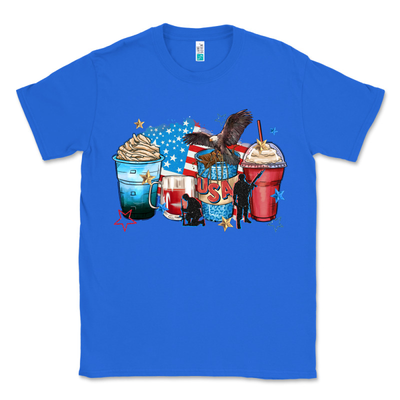 Usa Coffee Cups Classic Tee by Zillion Design Studio | Teevron