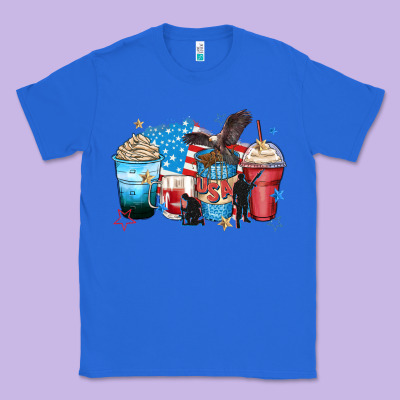 Usa Coffee Cups Classic Tee Designed By Zillion Design Studio