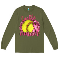Army Green Tackle Cancer Softball Long Sleeve Tee - texasbilliewilder
