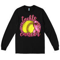 Black Tackle Cancer Softball Long Sleeve Tee - texasbilliewilder