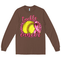 Chestnut Tackle Cancer Softball Long Sleeve Tee - texasbilliewilder