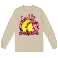 Mushroom Tackle Cancer Softball Long Sleeve Tee - texasbilliewilder