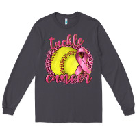 Smoke Tackle Cancer Softball Long Sleeve Tee - texasbilliewilder