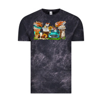 Cloud Black farm truck coffee cups Vintage Tee - texasbilliewilder