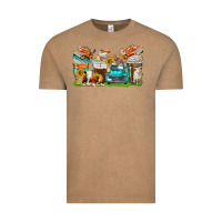 Farm Truck Coffee Cups Vintage Tee | Teevron