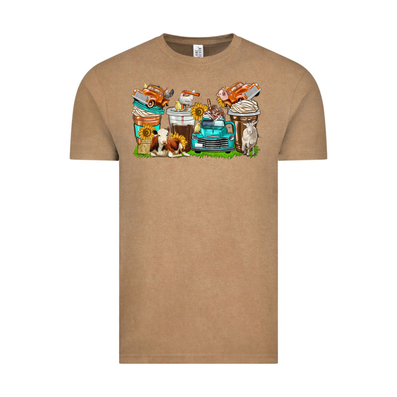 Farm Truck Coffee Cups Vintage Tee by texasbilliewilder | Teevron