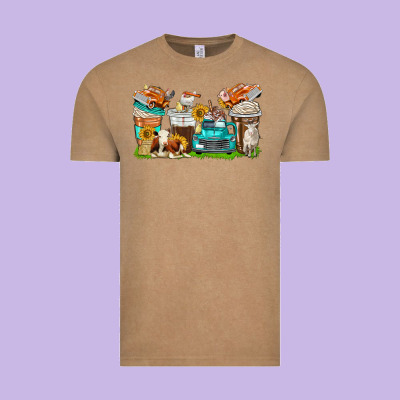 Vintage Tee farm truck coffee cups