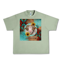Oil Green western merino Urban Heavy Tee - BarkalooDesign