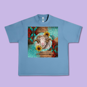 Western Merino Urban Heavy Tee Designed By Barkaloodesign
