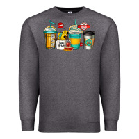 Charcoal Heather school bus driver coffee cups Premium Sweatshirt - Jasminsmagicworld