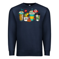 Navy school bus driver coffee cups Premium Sweatshirt - Jasminsmagicworld