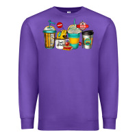 Purple school bus driver coffee cups Premium Sweatshirt - Jasminsmagicworld