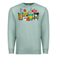 Seafoam school bus driver coffee cups Premium Sweatshirt - Jasminsmagicworld