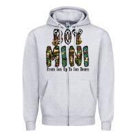 Heather Grey boy mini from son up to son down Zipper Hoodie - CowhideDigitalArt